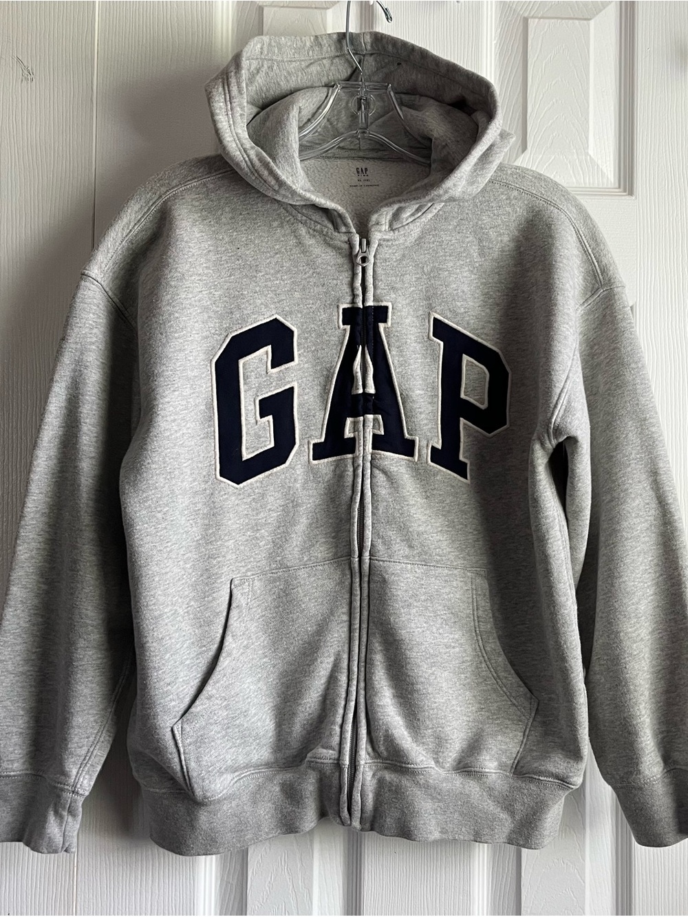 GAP Kids Light Gray Sherpa-Lined Hoodie